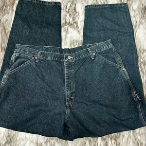 Wrangler Men's Relaxed Vintage Carpenter Denim Blue Jeans Baggy Fit Farmcore